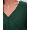 image:imageBTFBM Wrap Cross Ribbed Knit Cropped Sweaters for Women 2026Dark Green