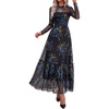 Floral Black Blue