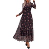 Floral Black Orange