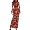 image:imageBTFBM Cocktail Dresses for Women Fall Fashion 2026Floral Red Brown