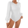 image:imageBTFBM Long Puff Sleeve Bodysuits for Women 2026White