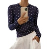 Polka Dot Navy Blue White