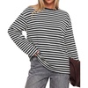 image:imageBTFBM Womens Long Sleeve Tops 2026 Fall FashionWhite Black