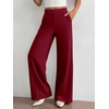 image:imageBTFBM Womens Dress Pants Wide Leg High Waisted 2026 FallBurgundy