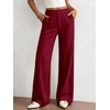 image:imageBTFBM Womens Dress Pants Wide Leg High Waisted 2026 FallBurgundy