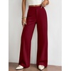 image:imageBTFBM Womens Dress Pants Wide Leg High Waisted 2026 FallBurgundy