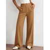 image:imageBTFBM Womens Dress Pants Wide Leg High Waisted 2026 FallKhaki