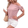 image:imageBTFBM 2026 Off The Shoulder Tops for Women Summer Shirts Short Sleeve Satin Blouses Silk Going Out Top Beach VacationPink