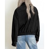 image:imageBTFBM Faux Suede Jacket Women Oversized Long Sleeve Bomber CoatsBlack