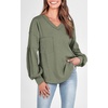 image:imageBTFBM Long Sleeve Shirts for Women 2026 Fall TopsBean Green