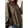 image:imageBTFBM Long Sleeve Shirts for Women 2026 Fall TopsSolid Army Green