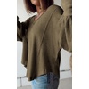 image:imageBTFBM Long Sleeve Shirts for Women 2026 Fall TopsSolid Army Green