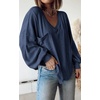 image:imageBTFBM Long Sleeve Shirts for Women 2026 Fall TopsSolid Blue
