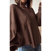 image:imageBTFBM Long Sleeve Shirts for Women 2026 Fall TopsSolid Caramel