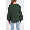 image:imageBTFBM Long Sleeve Shirts for Women 2026 Fall TopsSolid Dark Army Green