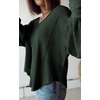image:imageBTFBM Long Sleeve Shirts for Women 2026 Fall TopsSolid Dark Army Green