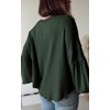 image:imageBTFBM Long Sleeve Shirts for Women 2026 Fall TopsSolid Dark Army Green