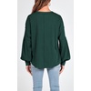 image:imageBTFBM Long Sleeve Shirts for Women 2026 Fall TopsSolid Dark Green