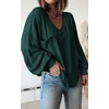 image:imageBTFBM Long Sleeve Shirts for Women 2026 Fall TopsSolid Dark Green