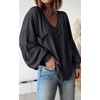 image:imageBTFBM Long Sleeve Shirts for Women 2026 Fall TopsSolid Dark Grey