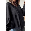 image:imageBTFBM Long Sleeve Shirts for Women 2026 Fall TopsSolid Dark Grey