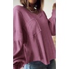 image:imageBTFBM Long Sleeve Shirts for Women 2026 Fall TopsSolid Dusty Pink