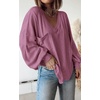 image:imageBTFBM Long Sleeve Shirts for Women 2026 Fall TopsSolid Dusty Pink