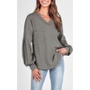 image:imageBTFBM Long Sleeve Shirts for Women 2026 Fall TopsSolid Grey