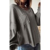 image:imageBTFBM Long Sleeve Shirts for Women 2026 Fall TopsSolid Grey