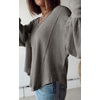 image:imageBTFBM Long Sleeve Shirts for Women 2026 Fall TopsSolid Grey