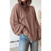image:imageBTFBM Long Sleeve Shirts for Women 2026 Fall TopsSolid Khaki