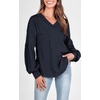image:imageBTFBM Long Sleeve Shirts for Women 2026 Fall TopsSolid Navy