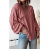 image:imageBTFBM Long Sleeve Shirts for Women 2026 Fall TopsSolid Pink
