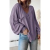 image:imageBTFBM Long Sleeve Shirts for Women 2026 Fall TopsSolid Taro Purple
