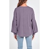 image:imageBTFBM Long Sleeve Shirts for Women 2026 Fall TopsSolid Taro Purple