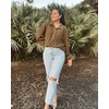 image:imageBTFBM Long Sleeve Shirts for Women 2026 Fall TopsTurndown Army Green