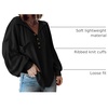 image:imageBTFBM Long Sleeve Shirts for Women 2026 Fall TopsTurndown Black