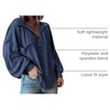 image:imageBTFBM Long Sleeve Shirts for Women 2026 Fall TopsTurndown Blue