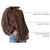 image:imageBTFBM Long Sleeve Shirts for Women 2026 Fall TopsTurndown Caramel