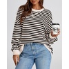 image:imageBTFBM Oversized Sweatshirt For Women 2026 FallBeige Black