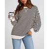 image:imageBTFBM Oversized Sweatshirt For Women 2026 FallBeige Black