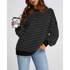 image:imageBTFBM Oversized Sweatshirt For Women 2026 FallBlack Dark Grey