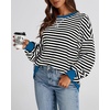 image:imageBTFBM Oversized Sweatshirt For Women 2026 FallBlack White