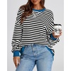 image:imageBTFBM Oversized Sweatshirt For Women 2026 FallBlack White