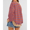 image:imageBTFBM Oversized Sweatshirt For Women 2026 FallBlue Orange