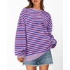 image:imageBTFBM Oversized Sweatshirt For Women 2026 FallBlue Pink