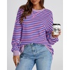 image:imageBTFBM Oversized Sweatshirt For Women 2026 FallBlue Pink
