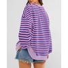 image:imageBTFBM Oversized Sweatshirt For Women 2026 FallBlue Pink