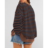 image:imageBTFBM Oversized Sweatshirt For Women 2026 FallBrown Navy