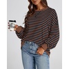 image:imageBTFBM Oversized Sweatshirt For Women 2026 FallBrown Navy